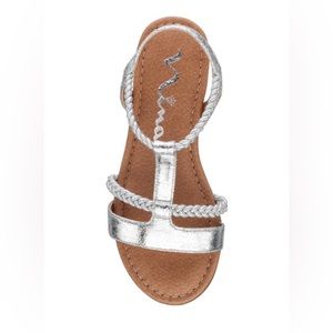 Nina silver sandals for big girls - size 6